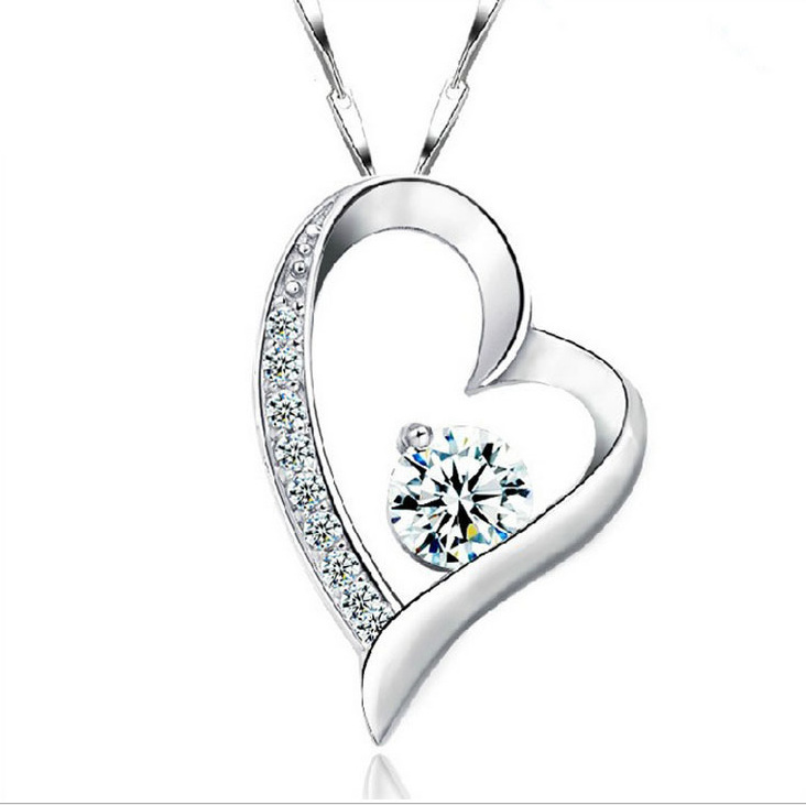 CZ-heart-pendant-925-silver-necklace